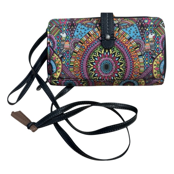 Sakroots Women's Smartphone Crossbody Rainbow Wanderlust EUC Bright Fun Bag - Picture 2 of 4